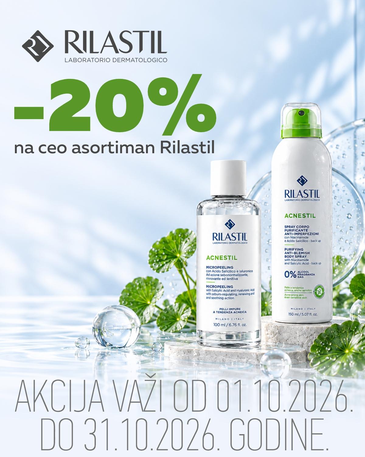 20% popusta na liniju Rilastil Acnestil.